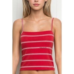 Brandy Melville Red White Striped Faye Tank